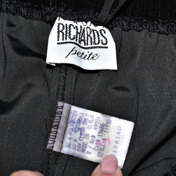 R&M Richards Petite 3 Piece Velvet Pants Suit (tops 16P & 14P - pants 14P) - Picture 7 of 16